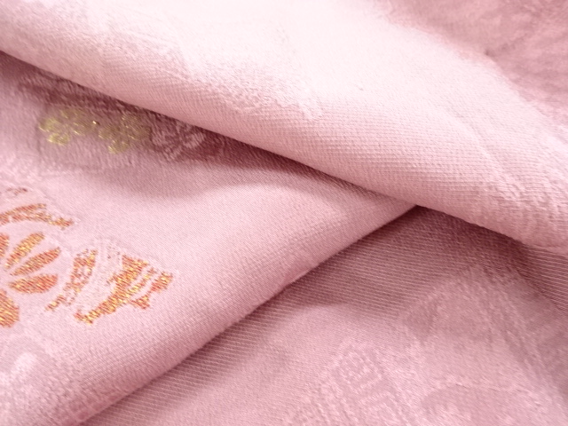  大正ロマン　花模様織り出し漆着物